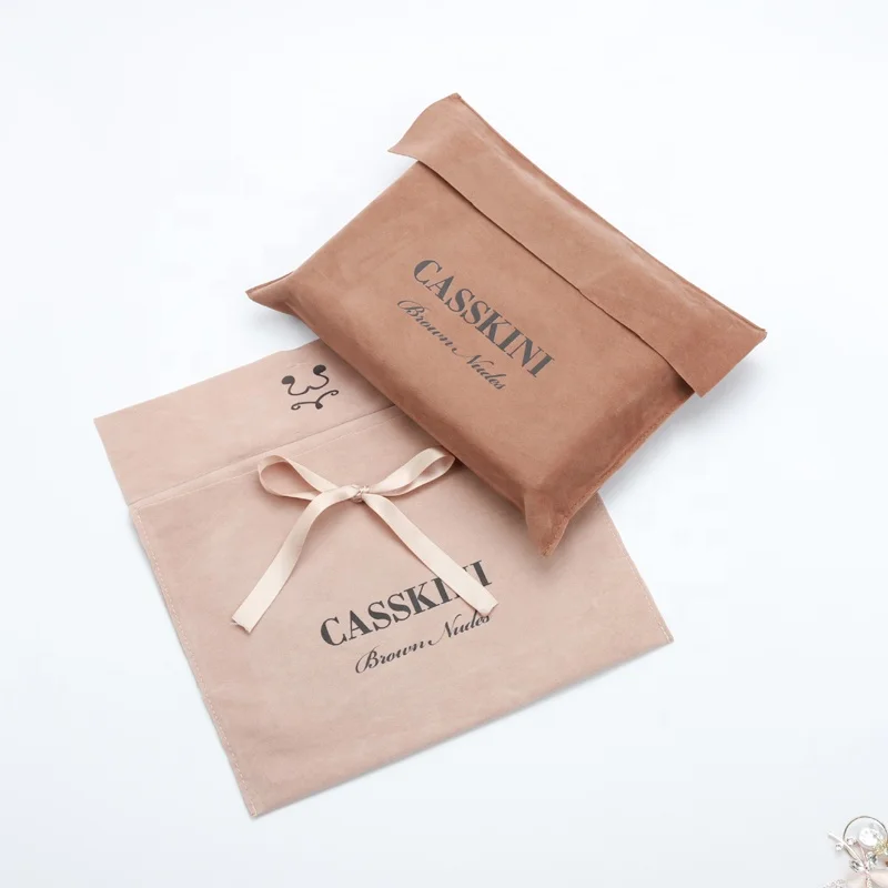 Brown Velvet Gift Dust Bag  8x10cm 12x12cm 15x20cm 25x40cm Thick Suede Envelope Jewelry Packaging Bag