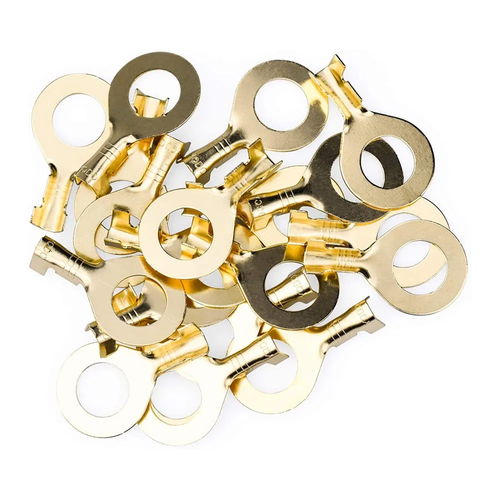 4mm Spark Plug Wire Brass Nuts & Ring Terminals bobber chopper Pack of 8 v8  | eBay