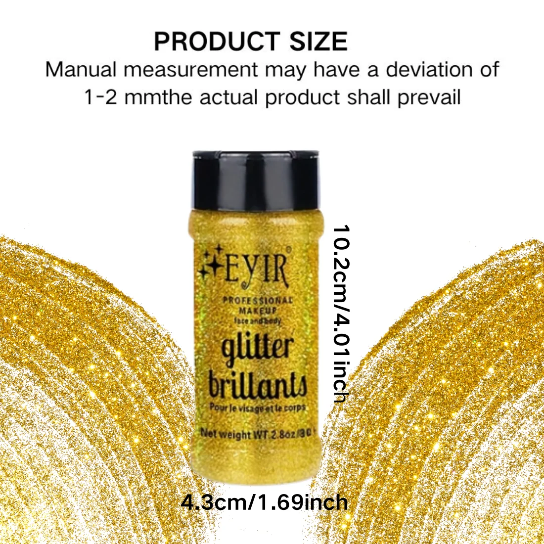 Vibrant Holographic Glitter Powder Set - Fine Shimmer for Body, Face, Nails, and Crafts