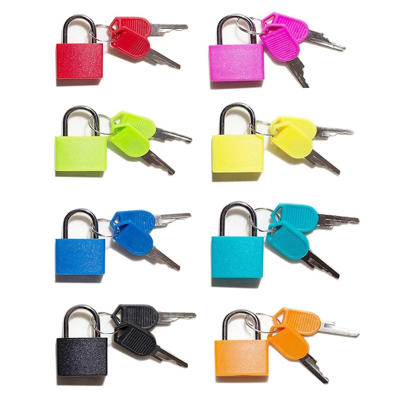 

40 Pack Locks Small Padlock With Key Luggage Gym Locker Lock Mini Colorful Padlock For Outdoor School Home A
