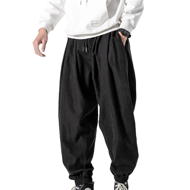 

Men's Black Pants Hip Hop Streetwear Fashion Jogger Harem Trousers Man Casual Sweatpants Male Pants Big Size 5XL