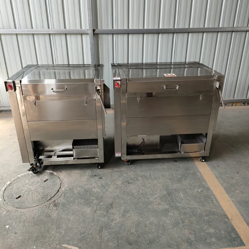 2025New Commercial Vegetable Fruit Washing Peeling with Brusher Cleaning Potato Machine Stainless Steel 304 5