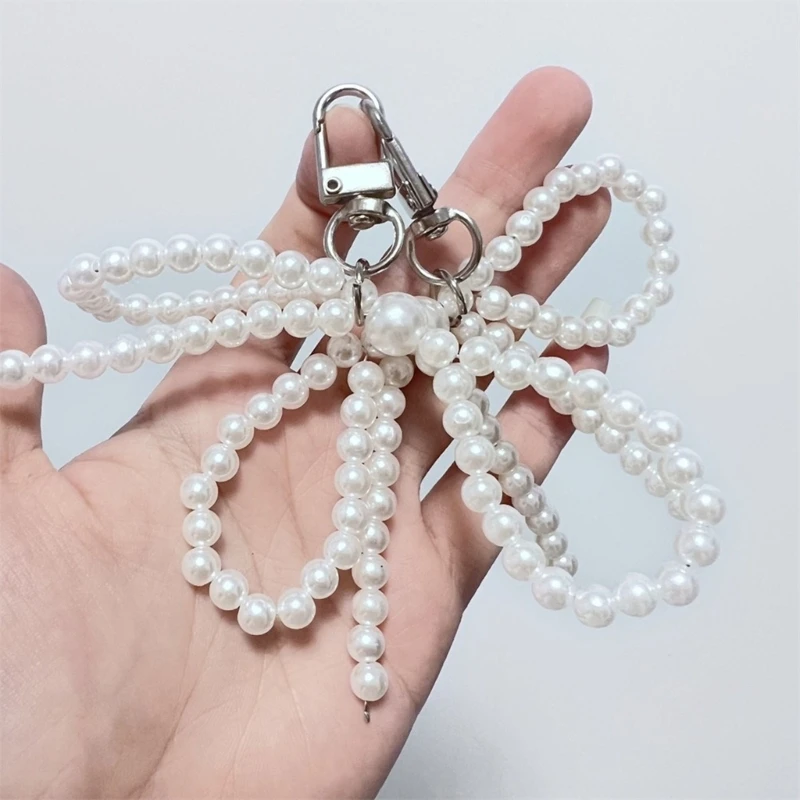 Keychain Accessory Beads Bag Pendant Imitation Pearl Material for Bags and Keys F19D