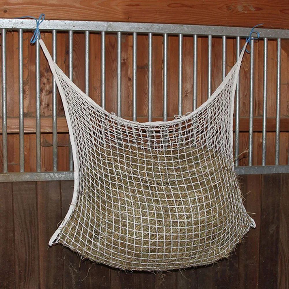 Nylon Hay Net Bag Slow Feed Bag for Horse Cattle Cow Feeder Full Day Feeding Large Horse Feeder Bag with Small Holes Net Bags 4