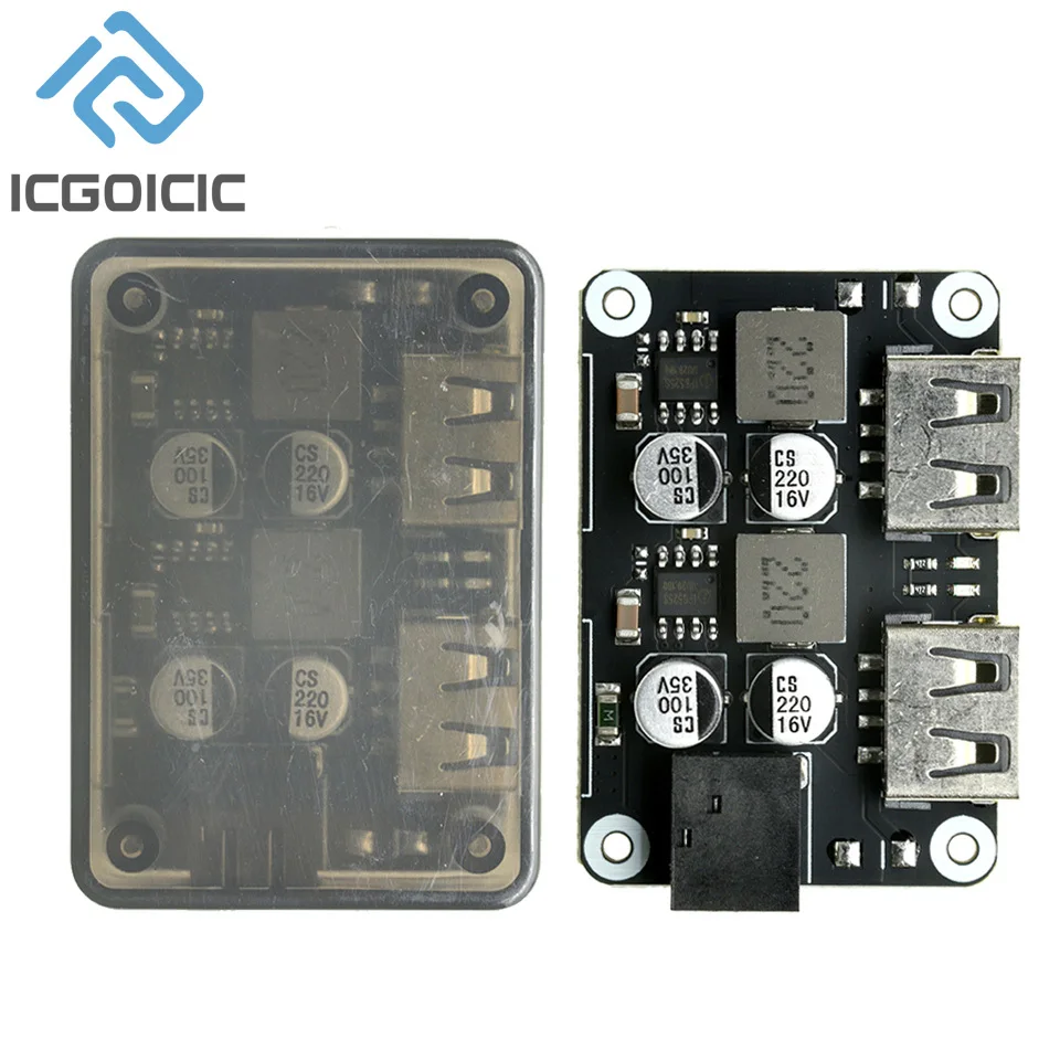 Dual USB Fast Charge Step-down Module 6-30V12V24V To QC3.0 HWFCP Car ...