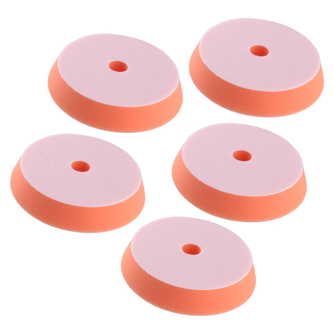 5Pcs 6" Sponge Polishing Waxing Buffing Pads Kits Orange Fit for Car Polisher Tool
