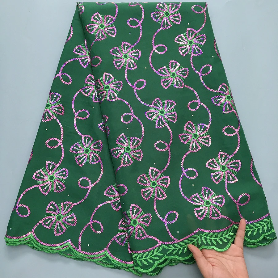 نسيج الدانتيل القطني الأفريقي - دانتيل فوال سويسري...