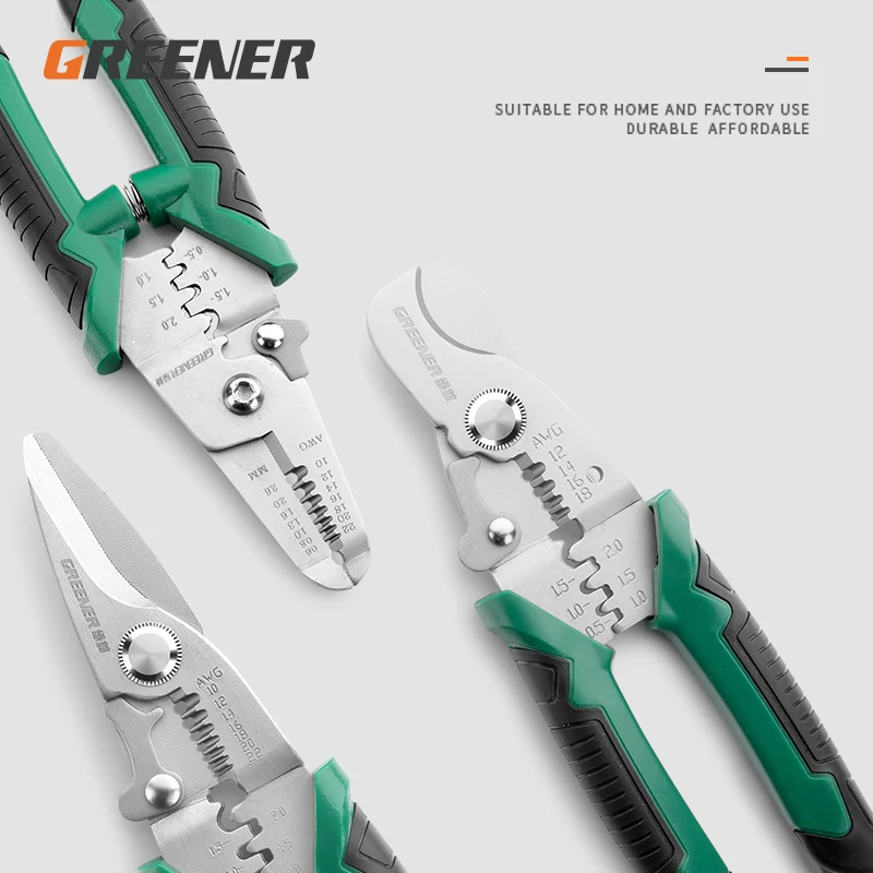 그리너리 와이어 스트리퍼, 전기 기술자용 특수 도구, 다기능 광섬유 와이어 풀링, 절단, 케이블 압착 플라이어