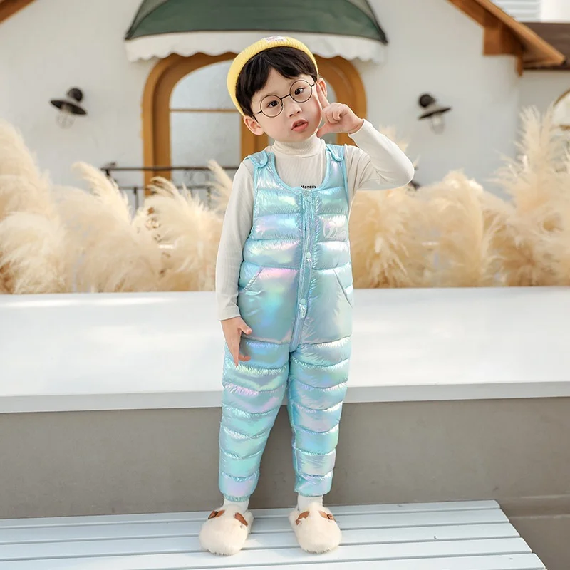 Baby Warm Strap Hose Mädchen Jungen Winter Overalls Daunen-Baumwolle Overall Kinder Schutz Kalten Schneeanzug Strampler Kleidung 1-5 Jahre – Detail 35