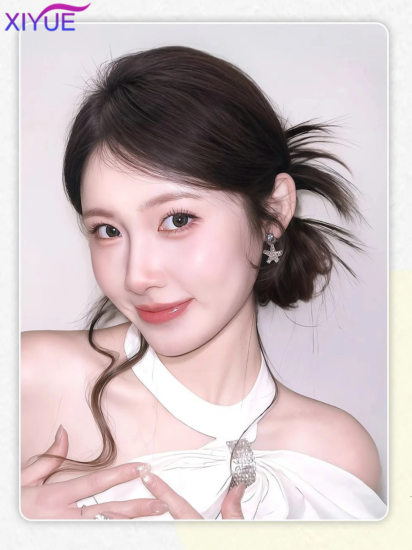 Women Half-tie Hair Claw Feather Shuttlecock Head Lazy Meatball Head Crab Clip Wig Catch Clip High Ponytail Hair Accessories