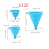 3 pc Silicone Collapsible Foldable Funnel Household Kitchen Cooking Tools Portable Wine Mini Portable Oil Pot Funnel 3