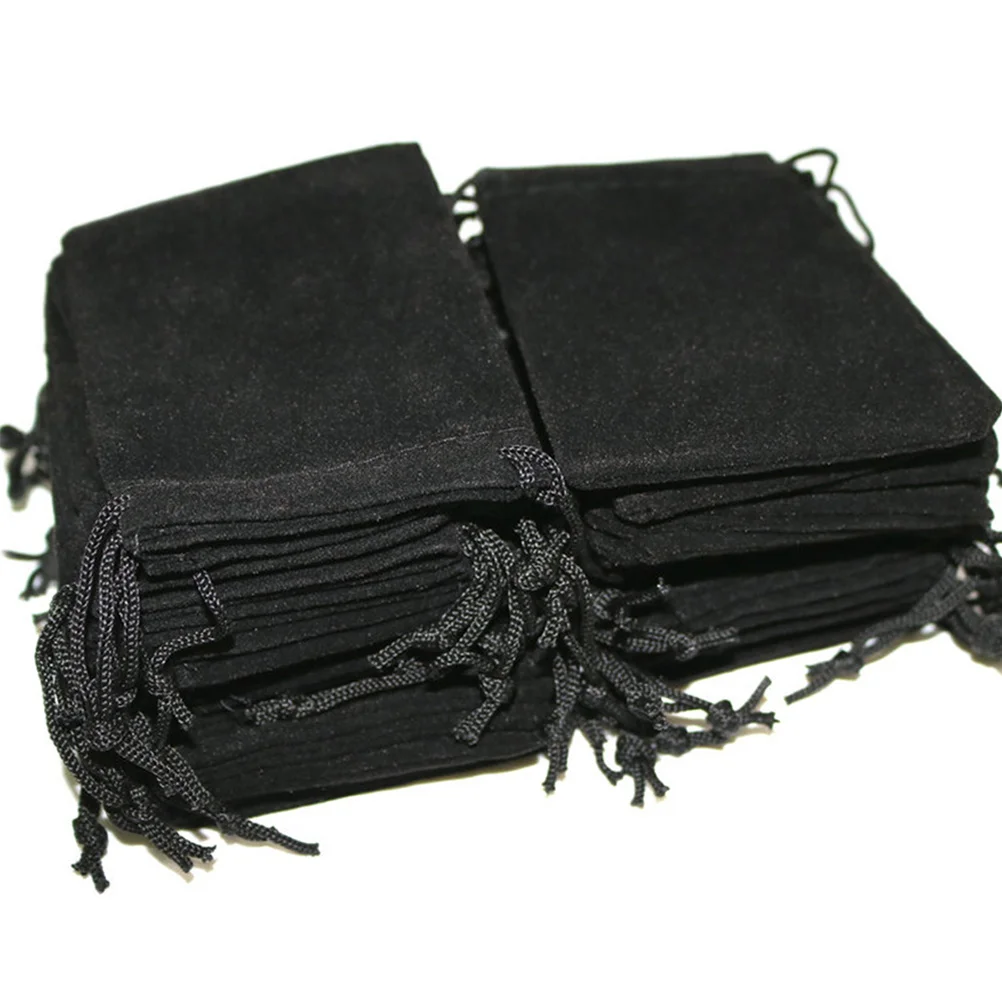 5Pcs 다기능 Drawstring 가방 블랙 20x25cm 전기 헤어 드라이어 파우치 플란넬 린트 스토리지 쥬얼리 선물 Drawstring 파우치
