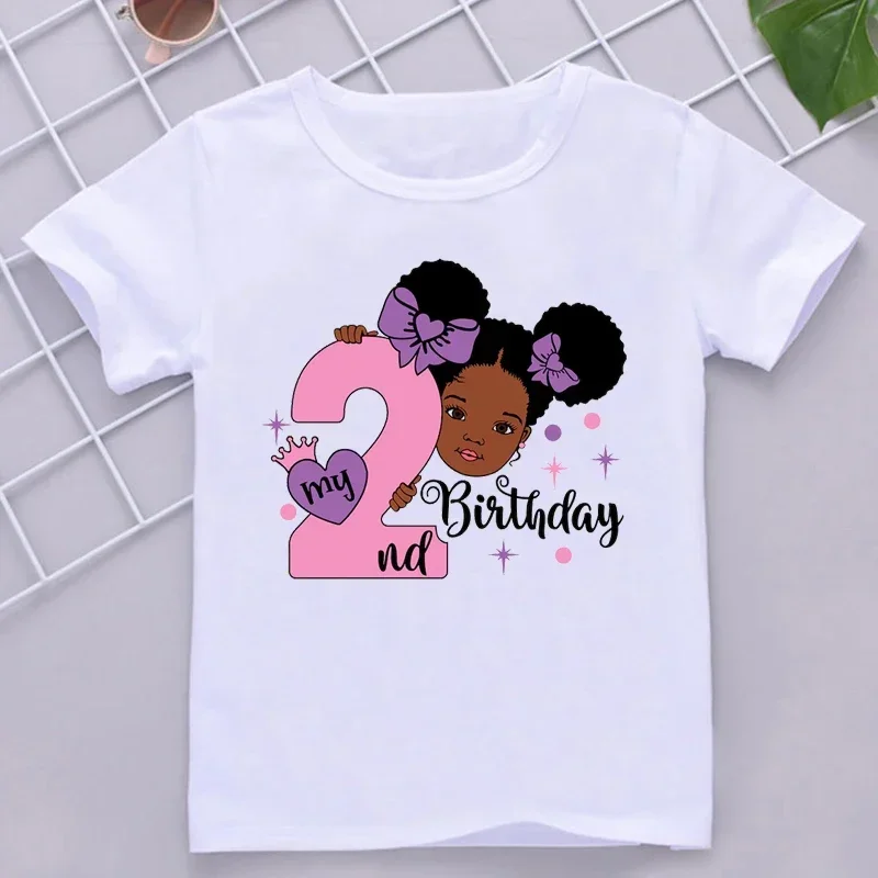 thumbnail image 1 of Nueva camiseta de algodón para niñas con números negros kawaii, 2, 3, 4, 5, 6 y 7.º cumpleaños, ropa para niñas, camisetas de manga corta, 1 of 5