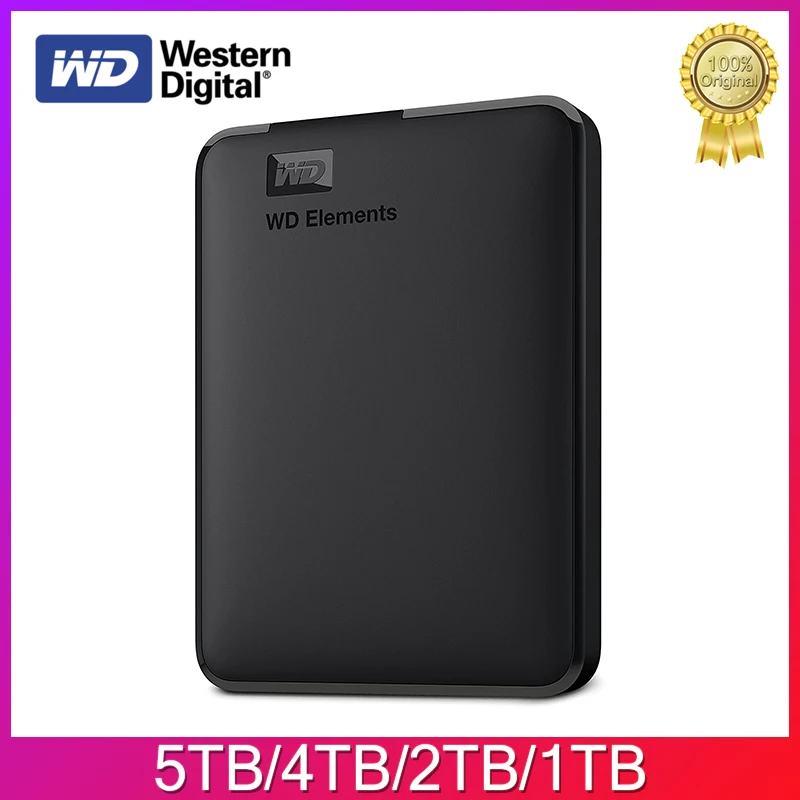 Внешний жесткий диск Western Digital WD Elements 5 ТБ 3 дюйма USB портативный внешний 4 2 1 для