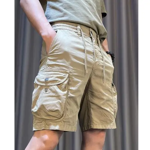 Invisible Open Crotch Pants Thin Retro Elastic Waist Men's Belt Pocket  Casual Cargo Shorts Outdoor Sex Convenient Men Clothing