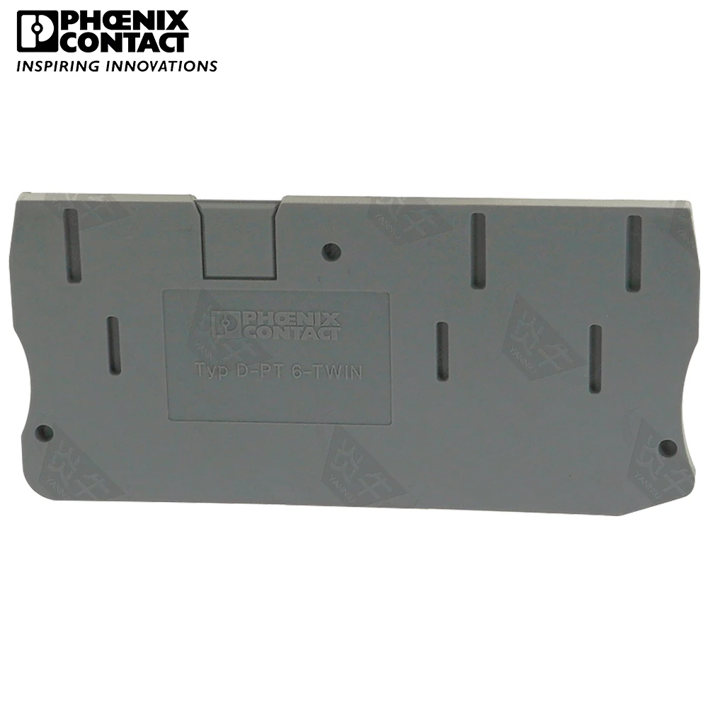 

Phoenix Contact PLUG-IN Din Rail Screwless Terminal Blocks D-PT 6 TWIN 3211508 Accessories End Cover For PT 6 TWIN Color Is Gray