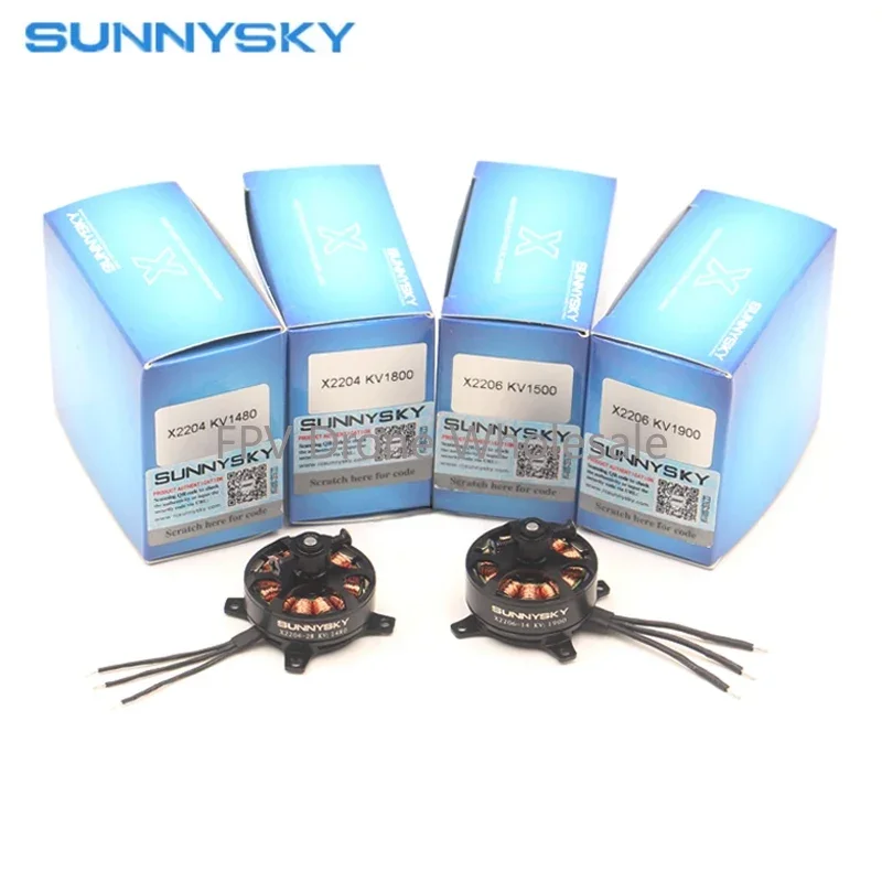 SUNNYSKY X2204 1480KV 1800KV / X2206 1500KV 1900KV Brushless Motor 2~3S Lipo 3.0mm Shaft  for 3D Fixed-Wing Drone and Quadcopter thumbnail 2