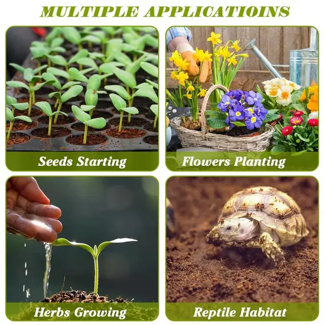 50Db Kókuszdiószálas Kókuszpellet Talaj Kompressziós Pellet Palánta Virág Ültetési Blokk Beltéri Kültéri Kertészet - Image 5