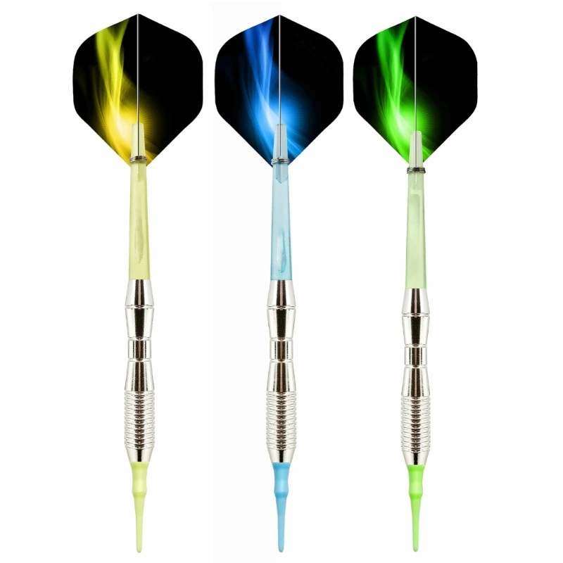3Pcs Professional Soft Tip Darts Plastic Tip Darts Safe Soft Darts Flight for Indoor Electronic Dartboards Game Dropship