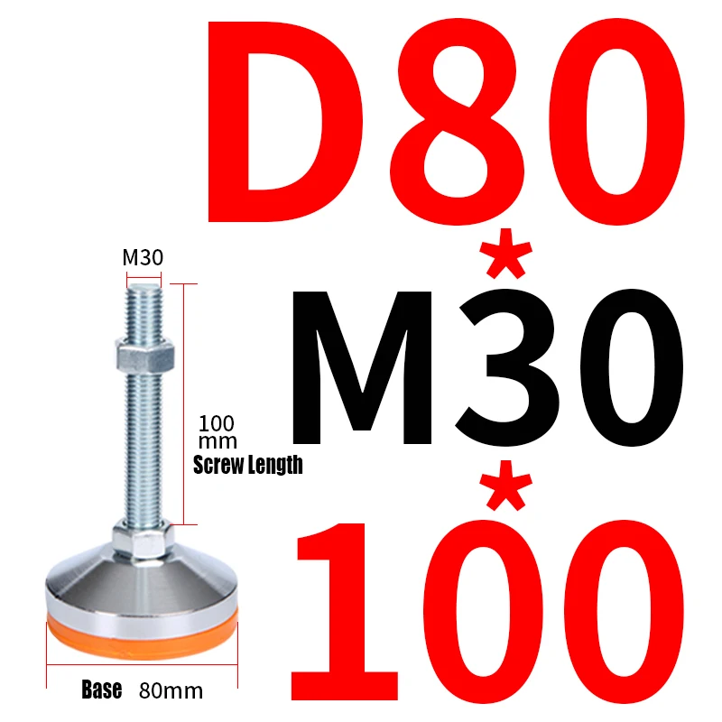 Lot De 2 Pieds En Caoutchouc Uxcell – M8 X 30 Mm – Diamètre 40 Mm – Supports Couteau