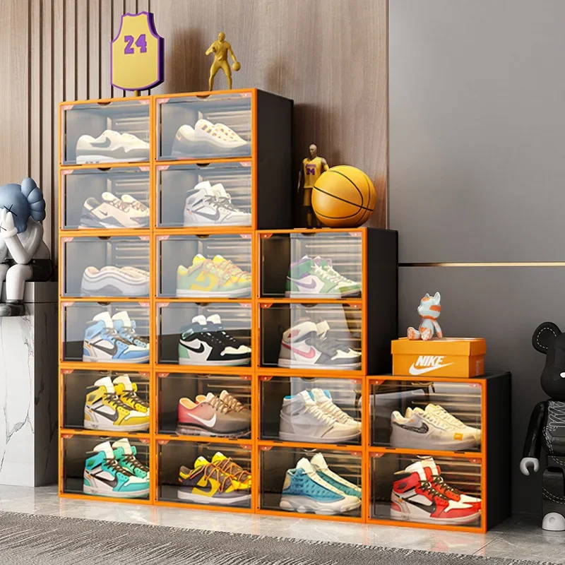 anti-oxidation-imitation-acrylic-shoe-rack-shoe-wall-thickened-storage-transparent-shoe-cabinet