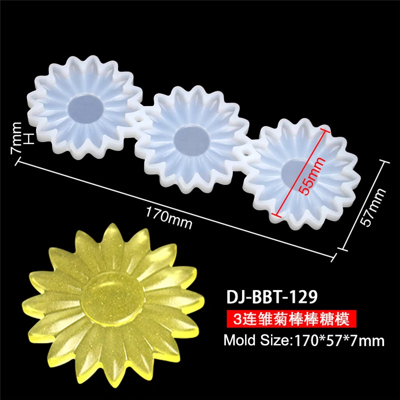 Leaf Flower Heart Bear Shape Silicone Lollipop Mold Round Chocolate Candy Cheese Baking... - SKU SLM00901 - UGI Packaging