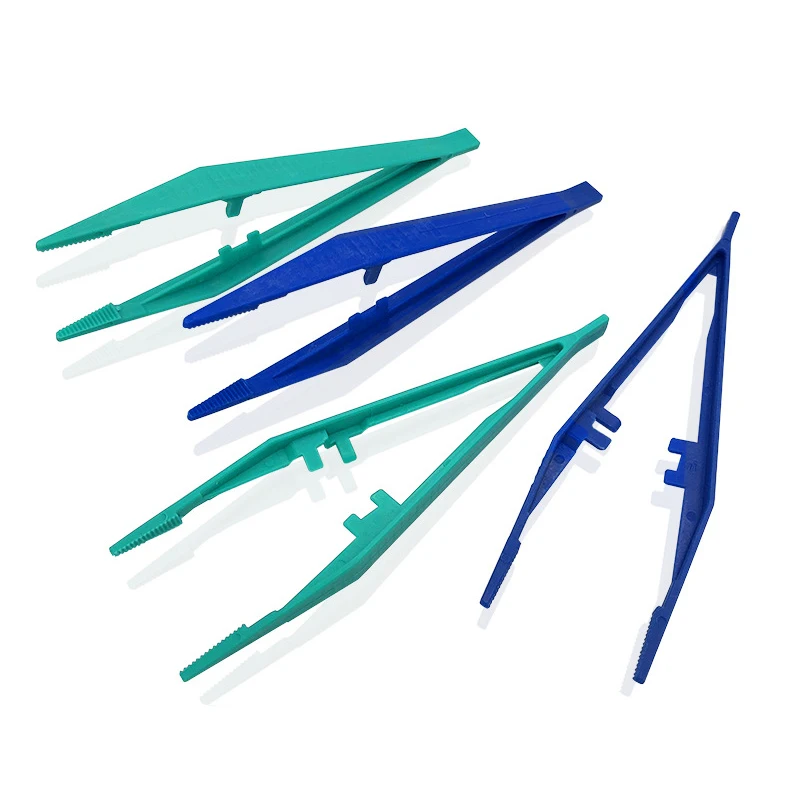

Одноразовые 10 шт. медицинских принадлежностей зеленый Terile Пинцет Пластик изгиб хирургический поднос для татуировки, боди-арт
