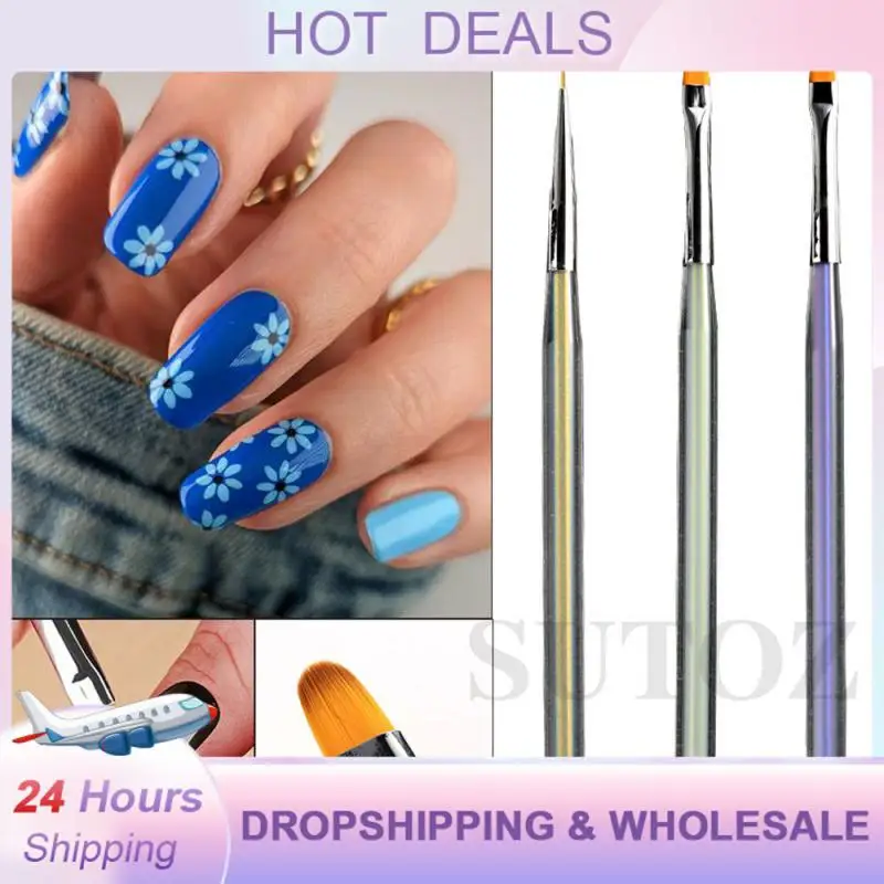 

Кисть для маникюра с градиентом, ручка для размазывания и нейл-арта, с проволокой, для фототерапии