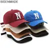 BISENMADE Baseball Cap For Men And Women Fashion Letter N Embroidery Cotton Soft Top Snapback Hat Simple Summer Visors Sun Caps 1