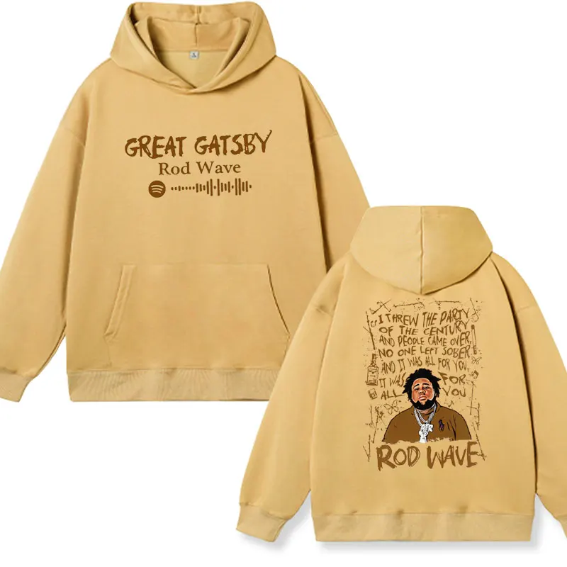 Rapper Rod Wave Nostalgia Tour Concert Retro Hoodie Male Winter Aesthetic Sweatshirts Men Women Fashion Oversized Pullover Hoody