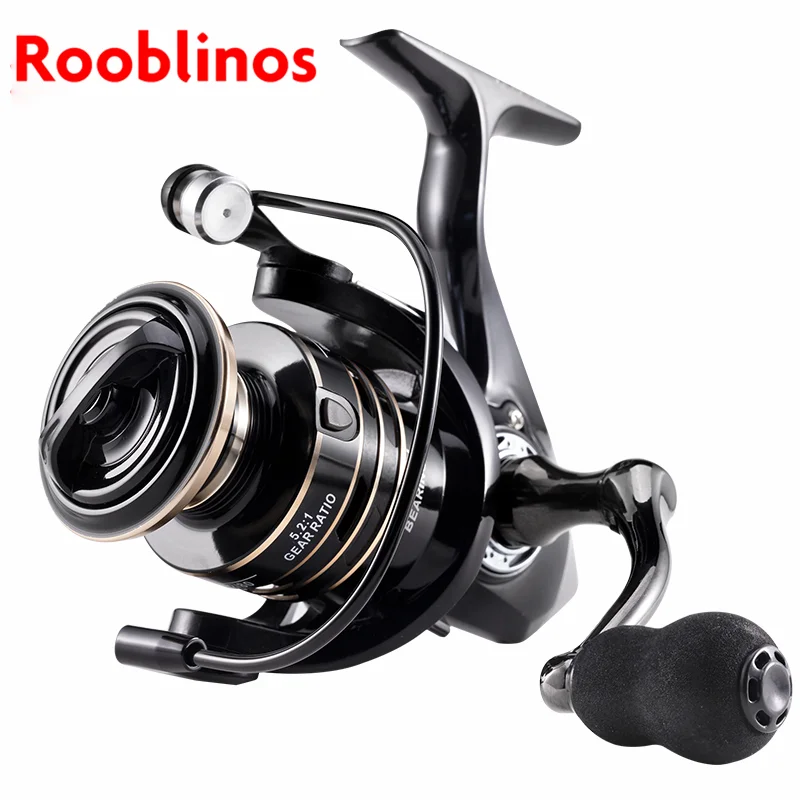 fishing reels Rooblinos HA Spinning Reels Ultralight Metal 5.2:1 Gear Ratio 2000-7000 Saltwater or Freshwater Big Max Drag Fishing Reels