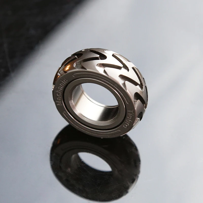 Roue à cliquet Fidget anneau Fidget curseur adulte EDC métal Fidget jouets tdah main Spinner soulagement du Stress jouets bureau jouet adulte cadeau