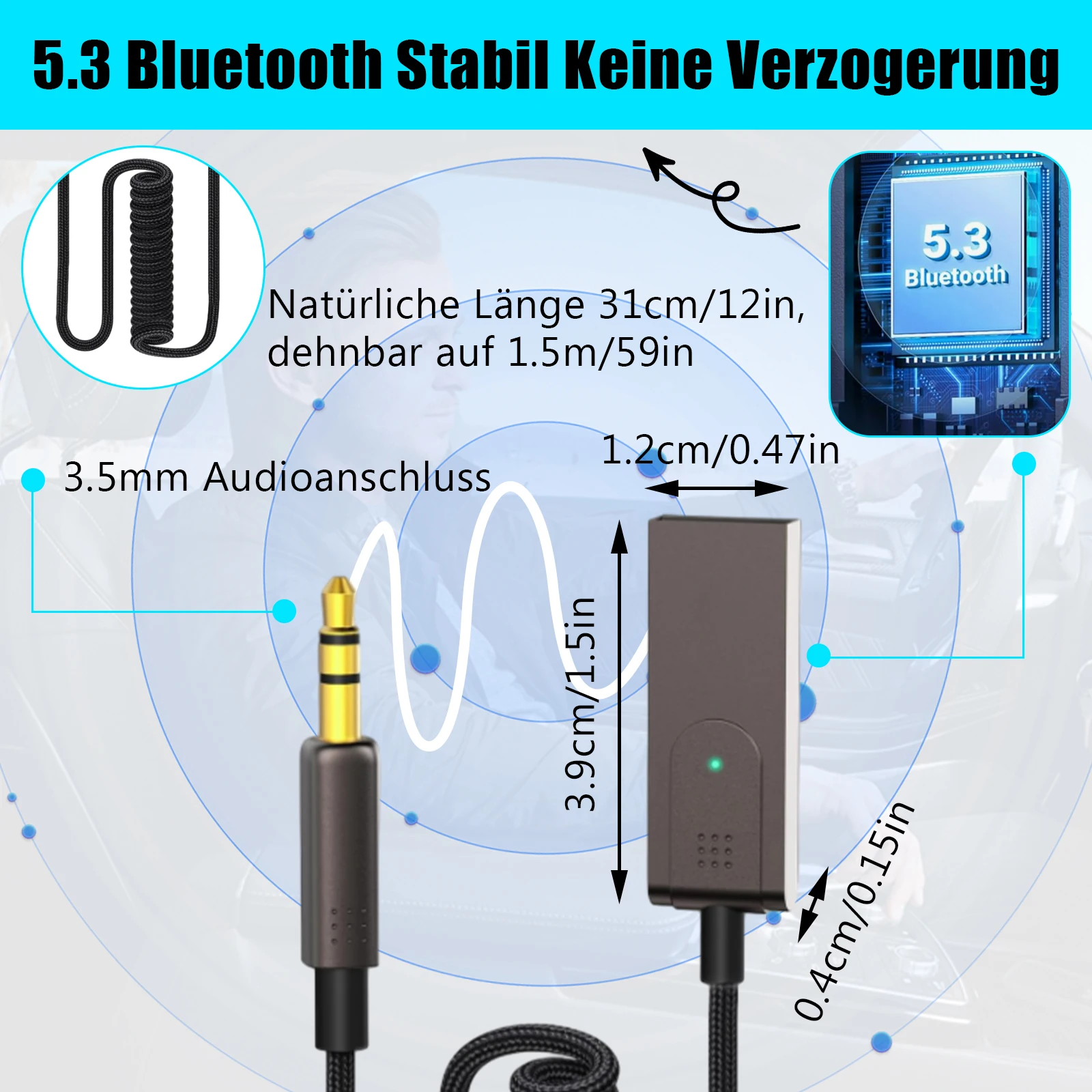 

Беспроводной Bluetooth-приемник Можно попрощаться с запутанными кабелями, совместимыми с быстрой передачей