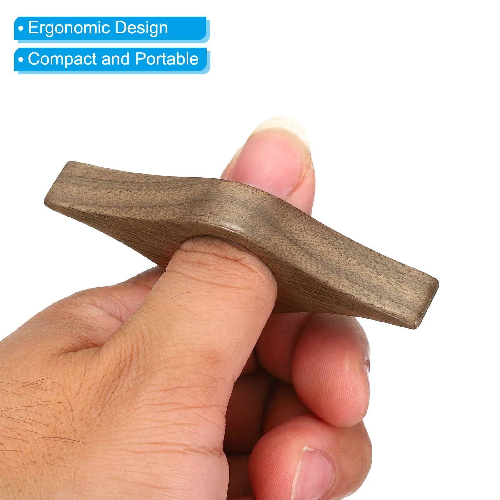 2Pcs Wooden Thumb Bookmark One Hand Reading Thumb Book Support Book Page Holder Opener Page Holders for Reading Accessories