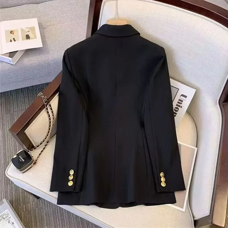 2023 Autumn and Winter Women's New Fashion Temperament Loose Commuter Suit Solid Color Casual Comfortable Versatile Coat