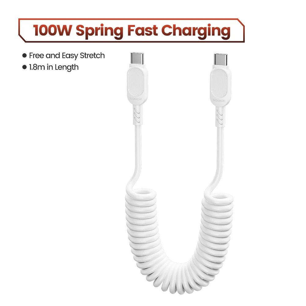 Retractable Fast Charging USB C to Lightning Cable