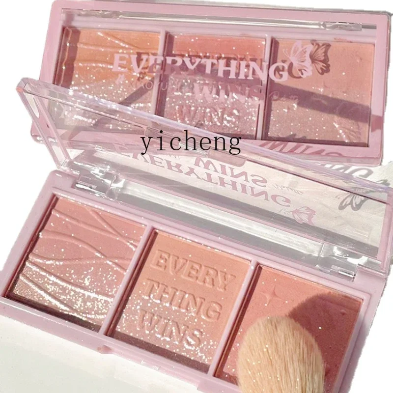 

YY Three-Color Blush Long-Lasting Natural Complexion Improvement Pearl Repair Sweet Apricot Highlight