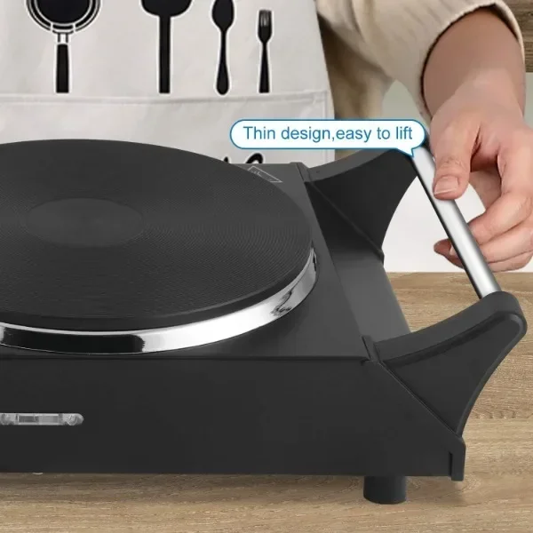 Techwood ES-3203 Hot Plate Electric Double Burner 1800W for Cooking with Adjustable Temperature & Stay Cool Handles 4