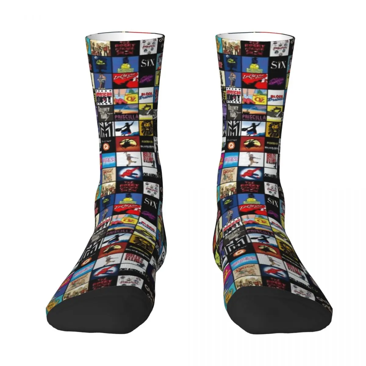 

Broadway Musical Theatre Logos - Hand Drawn Socks socks funny funny gift sheer socks Man Socks Women's