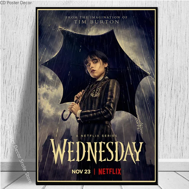 American Movie TV Wednesday Addams Retro Poster Prints Wallpaper