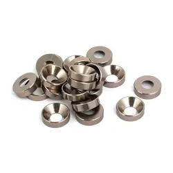 Colorful Anodized Aluminum Countersunk Head Bolt Washers - M6 (Titanium Gray)