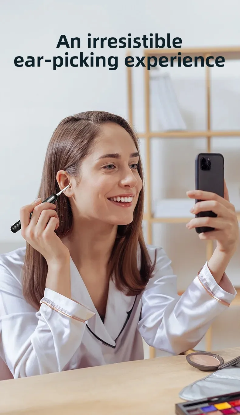 Wireless Otoscope With Camera 1296p Hd Ear Cleaner Tool Kit_voghion.com