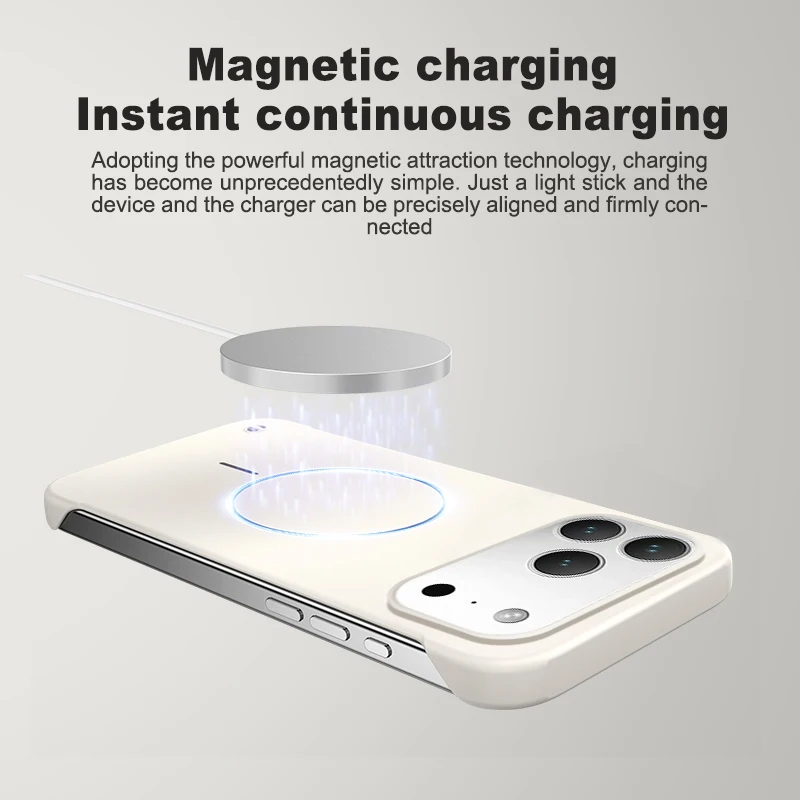 Slim Frameless Magnetic Cooling Case with Wireless Charging Capability