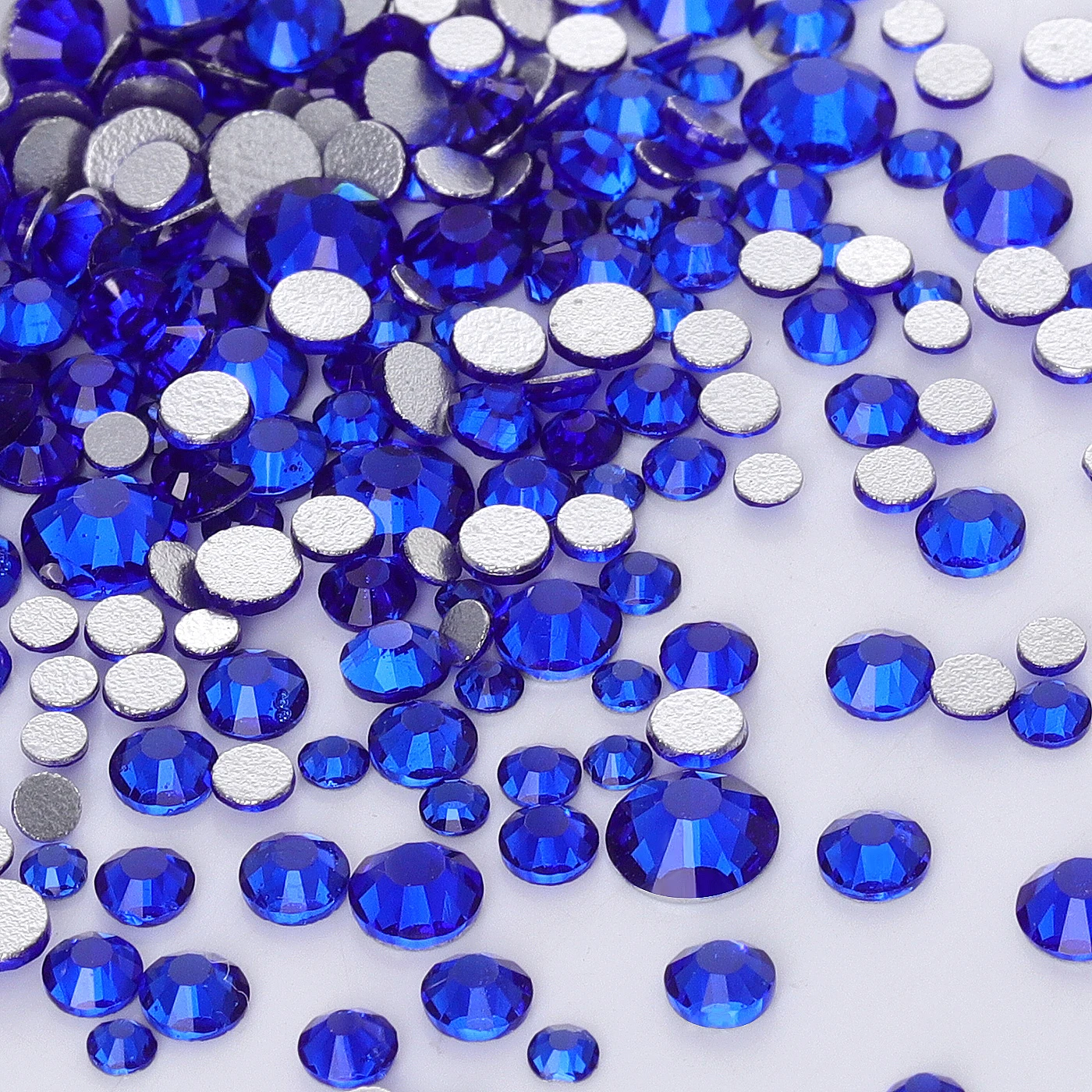 Clear Crystal FlatBack Rhinestones Non-Hotfix 1440Pcs Mix Size SS3-SS20 Glass Decorations DIY 3D Nail Art