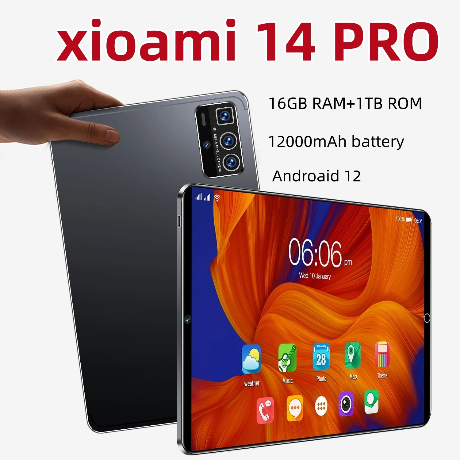 글로벌 버전 태블릿 프로 14, 11 인치 HD 오리지널 태블릿, 5G 와이파이, 안드로이드 PC 태블릿, 구글 플레이 태블릿 PC, 글로벌 탭 패드, GPS