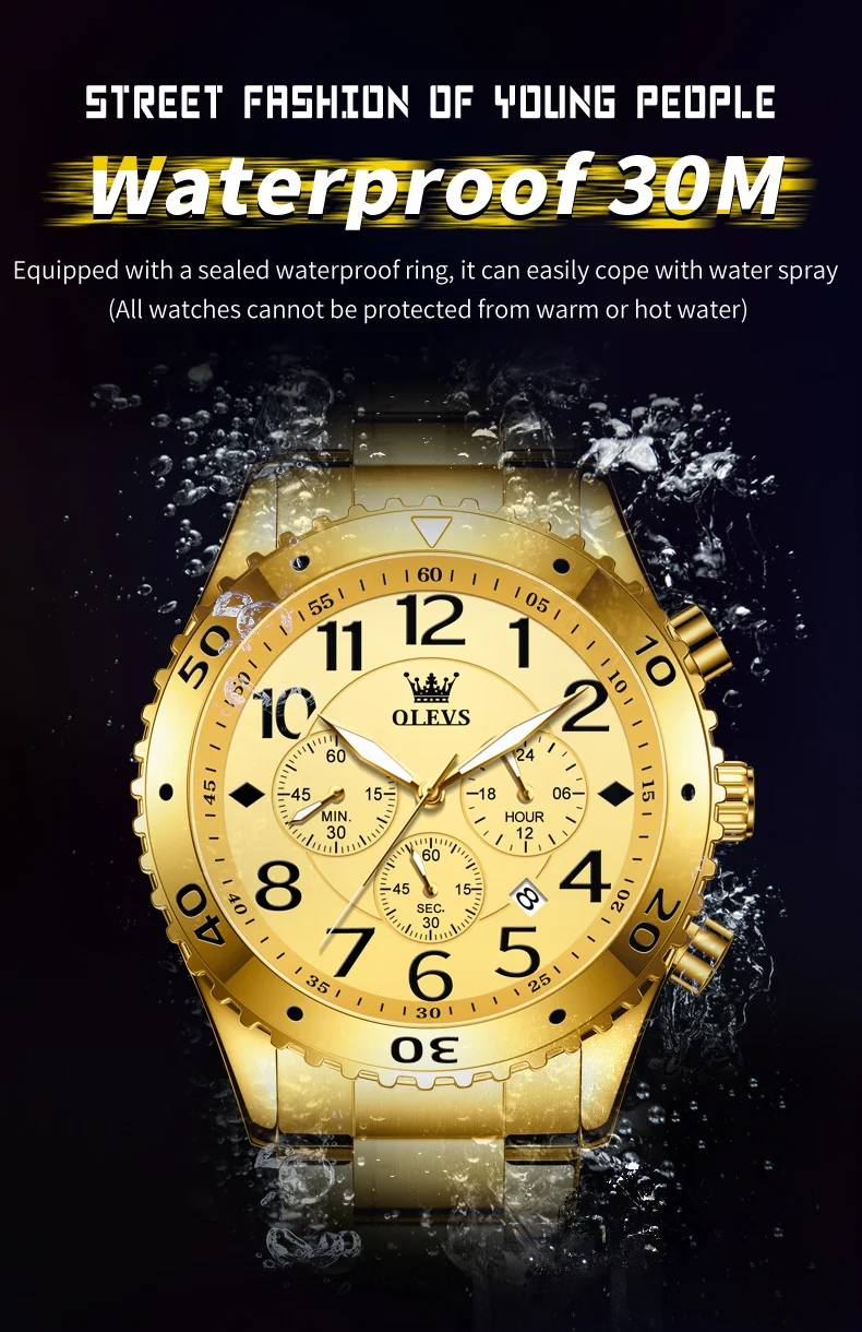 Men's Watches Large Digital Dial Original Wristwatch for Man Chronograph 24 Hour Date Waterproof Luminous 9969 Daily_voghion.com