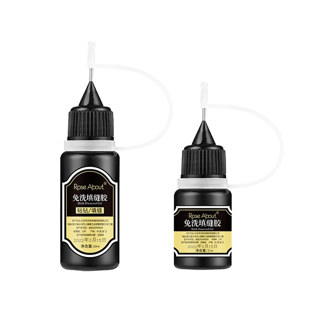 Nail Polish Gel Fast Drying 10ml/5ml Nail Jewelry Glue Enhancement Products Strong Caulking Gel Convenient Net Red Diy
