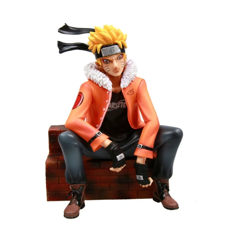 

Anime Peripheral NARUTO Uzumaki Naruto Statue Fashion Brand Gangdom Sitting Position PVC Action Figure Collectible Model Toy Box