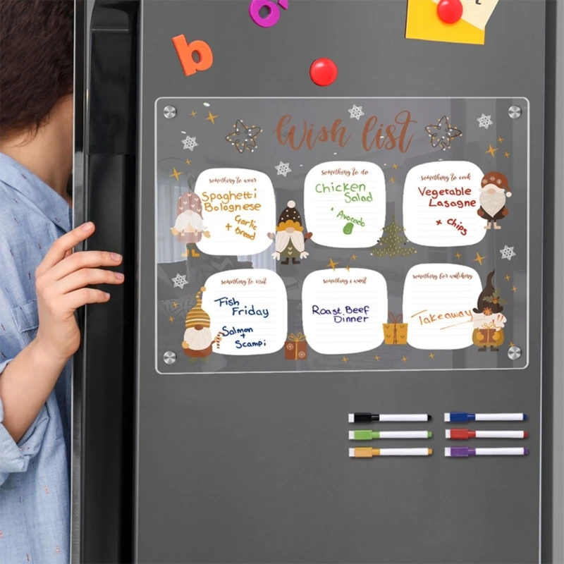 Calendar Whiteboard Fridge Weekly Planner Calendar for Kitchen Grocery Shopping List To-do-list Board 896C