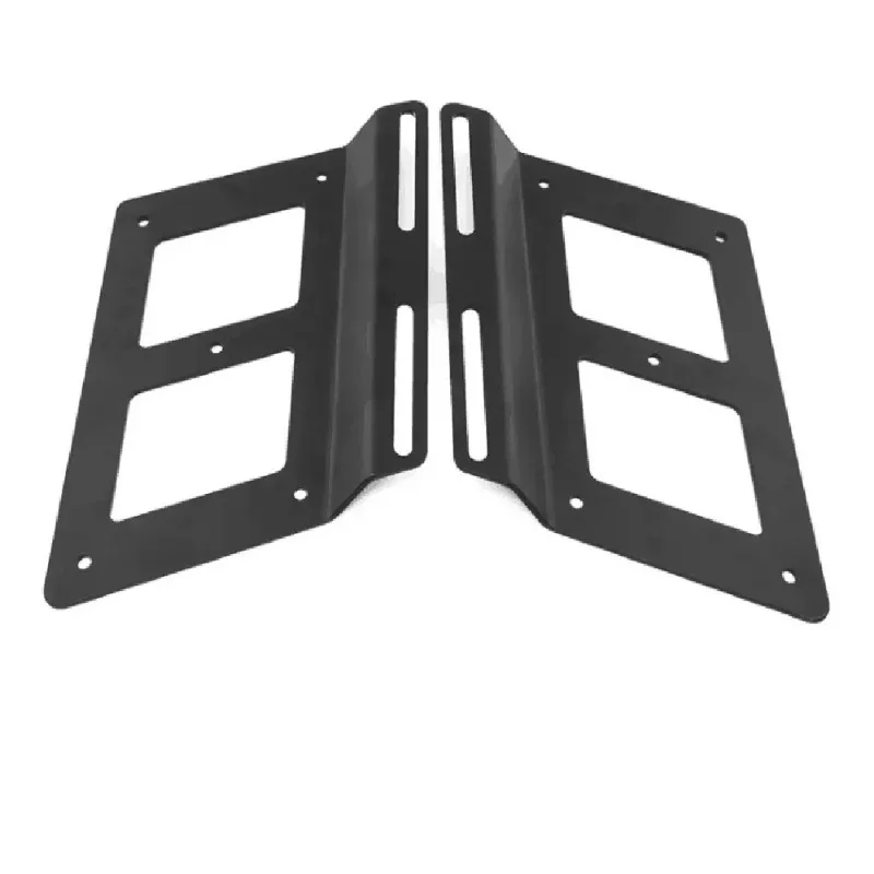 Pair Motorcycle Black Universal Saddle Bags Mount Support Guards Side Bag Brackets For Kawasaki Honda Yamaha Suzuki Harley